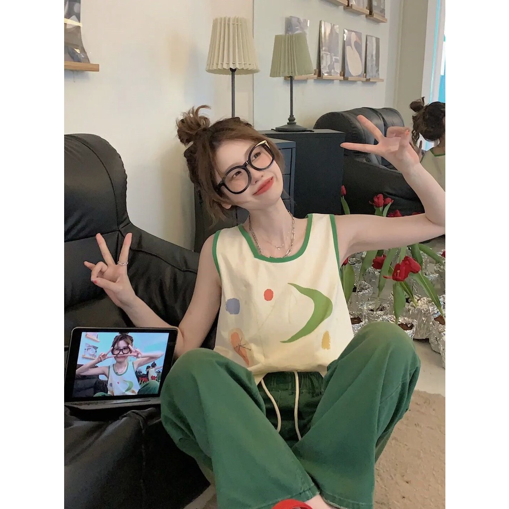 Áo Hai Dây Mùa Hè 2023 Phong Cách Nhật Bản AA5231 Cho Nữ