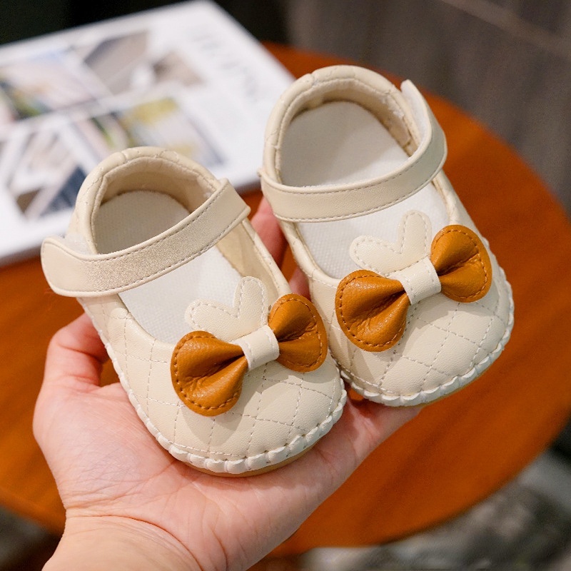 Giày Búp Bê Đế Mềm Gắn Nơ Xinh Xắn Hợp Thời Trang Hè 2023 Cho Bé Gái 0-1 Tuổi