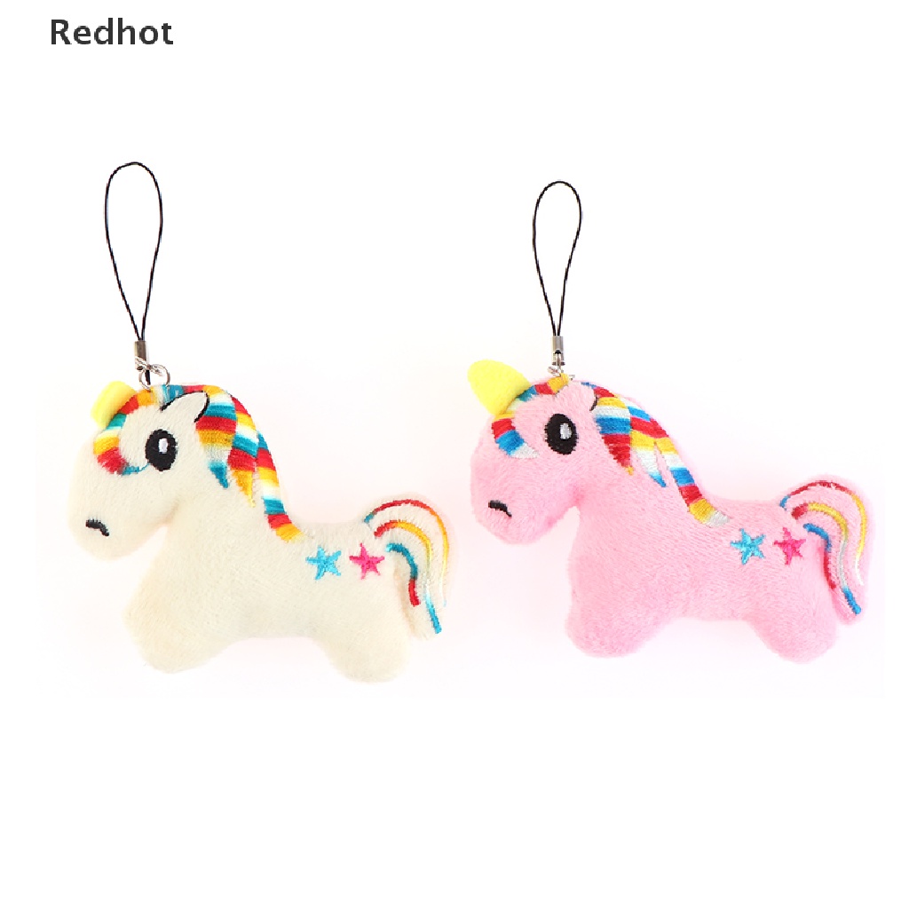 &lt; Redhot &gt; Móc Khóa Ngựa Hoạt Hình Nhồi Bông Nhiều Màu Sắc 10CM Phụ Kiện Túi Xách Đa