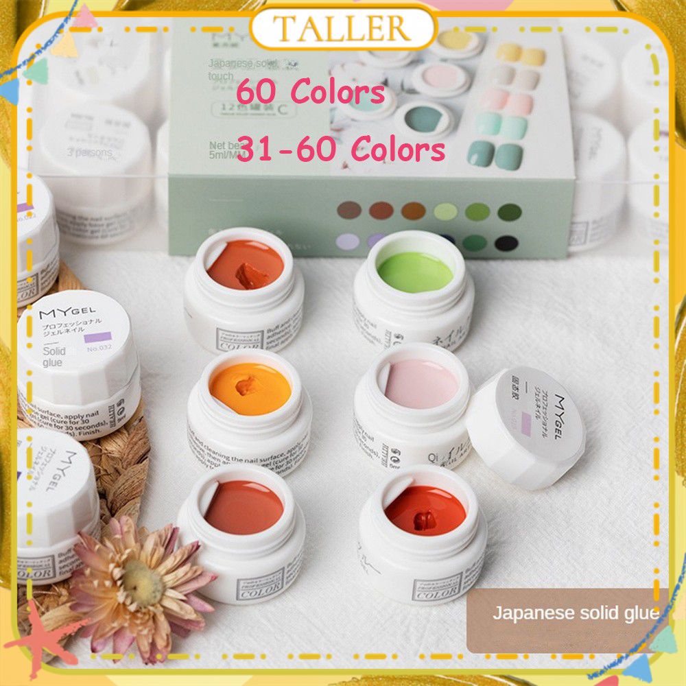 ✧Ready Stcok Mygel Kem Rắn Gel Móng Tay Đóng Hộp Nhật Bản Keo Quang Trị Liệu Led Uv Trong Suốt Màu Nude 60 Màu Làm Móng Nghệ Thuật Cho Cửa Hàng Làm Móng Cao Hơn 31-60 Màu