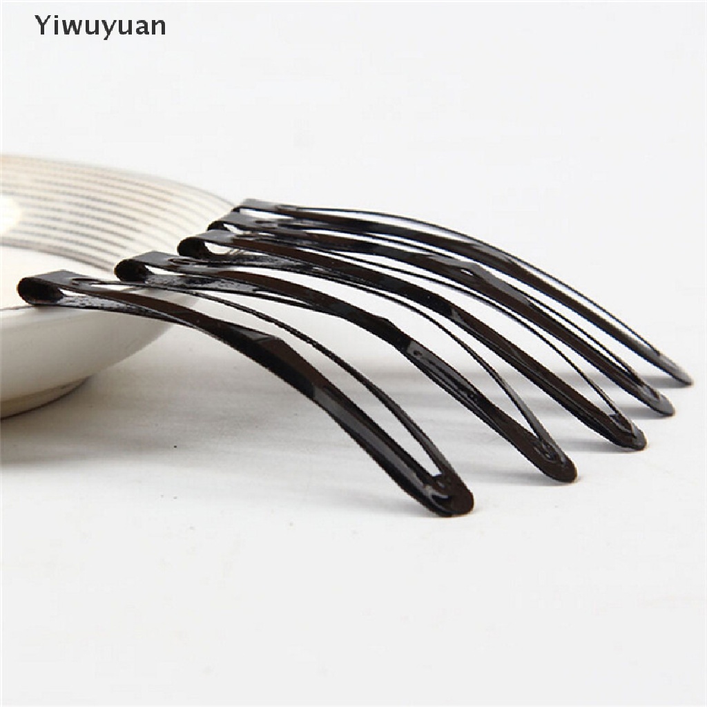 Bộ 12 Kẹp Tóc Màu Đen Kiểu Dáng Đơn Giản Cho Nữ