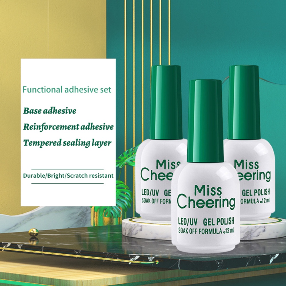 Misscheer Bộ 9 Keo Dán Móng Tay Mờ Không Chứa Chất Nhờn