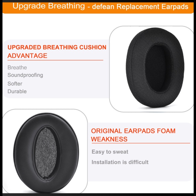 Set 2 Miếng Đệm Tai Nghe Thay Thế Tương Thích Với Sennheiser Hd 4.50bt 4.40bt Hd 4.30 Hd4xx