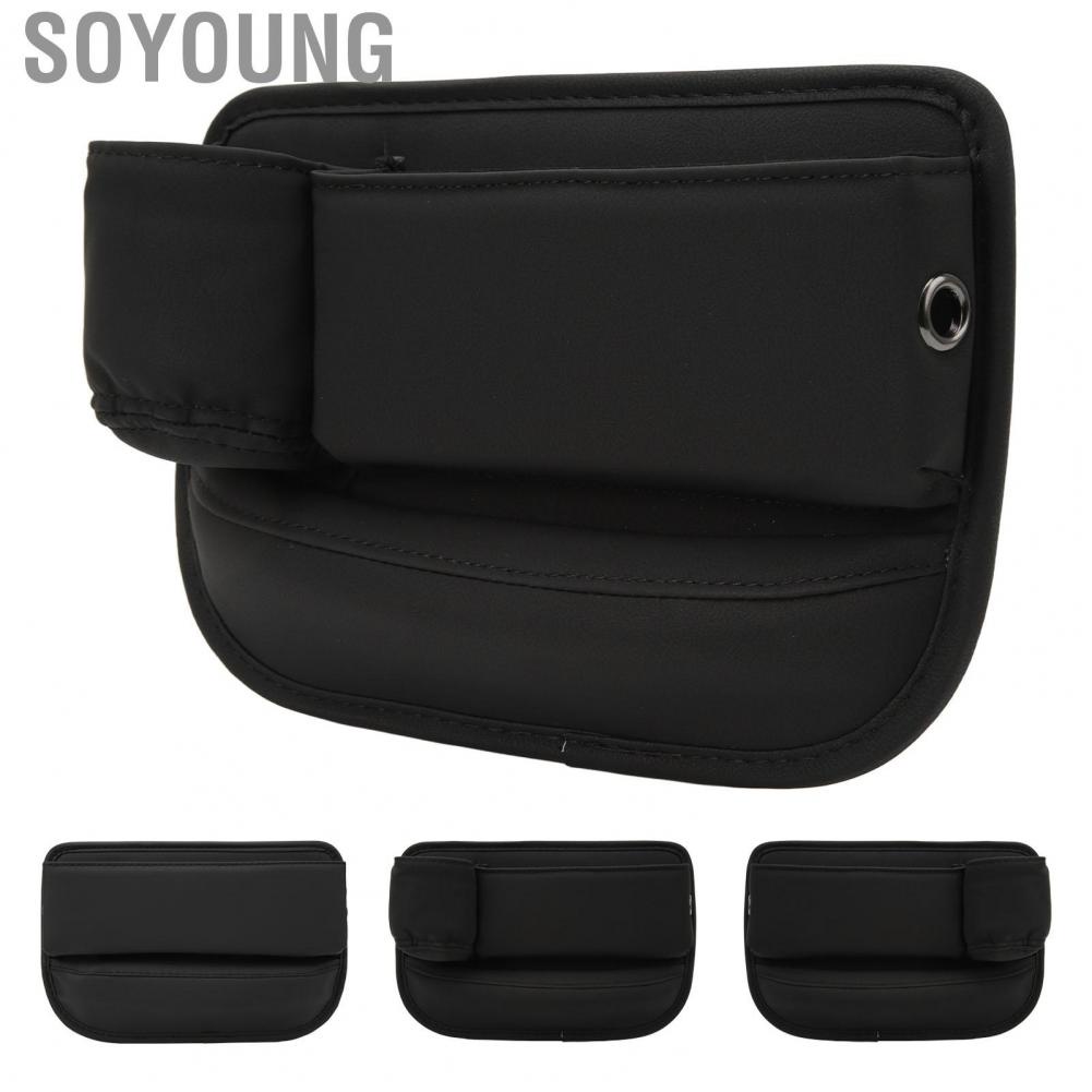 Soyoung Console Side Storage Box  PU Leather Car Seat Gap Organizer for Vehicle