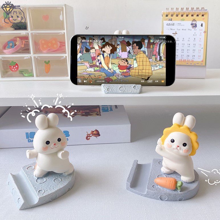 Giá Đỡ Điện Thoại Để Bàn Hình Thỏ Dễ Thương Sáng Tạo