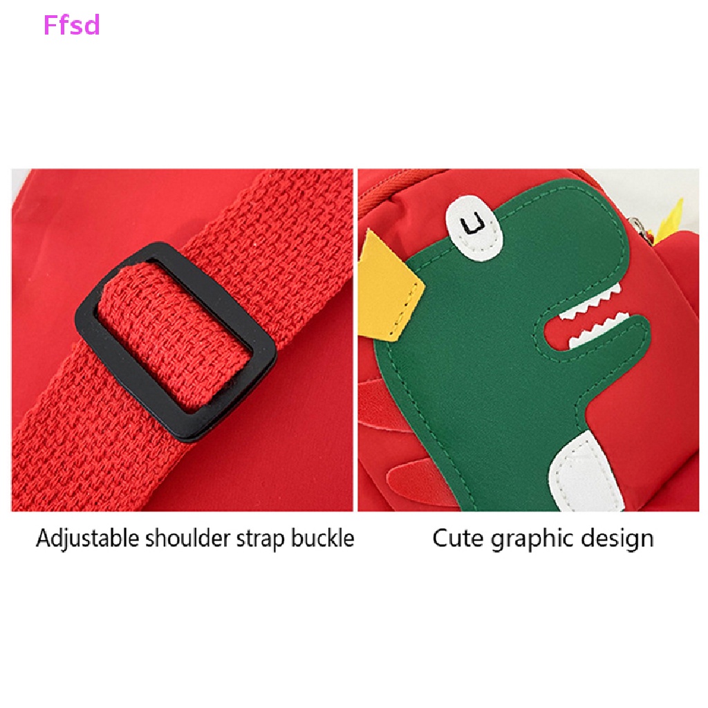 {Ffsd} Bán Chạy Ba Lô Đeo Chéo Ngực / Ngực Hình Khủng Long Hoạt Hình Dễ Thương Cho Bé Trai /