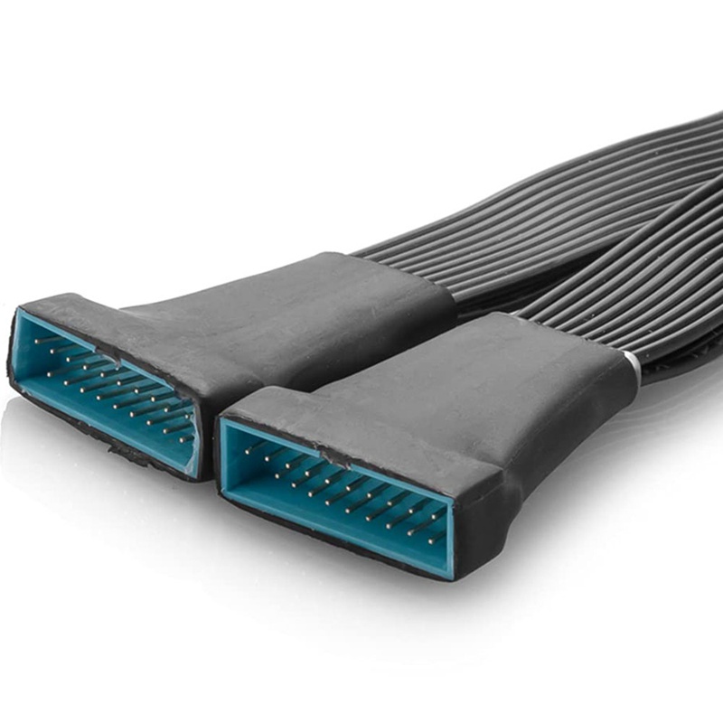 2 CáP ChuyểN ĐổI Mở RộNg Bo Mạch Chủ USB 3.0 19Pin Sang 2 12Cm 19Pin