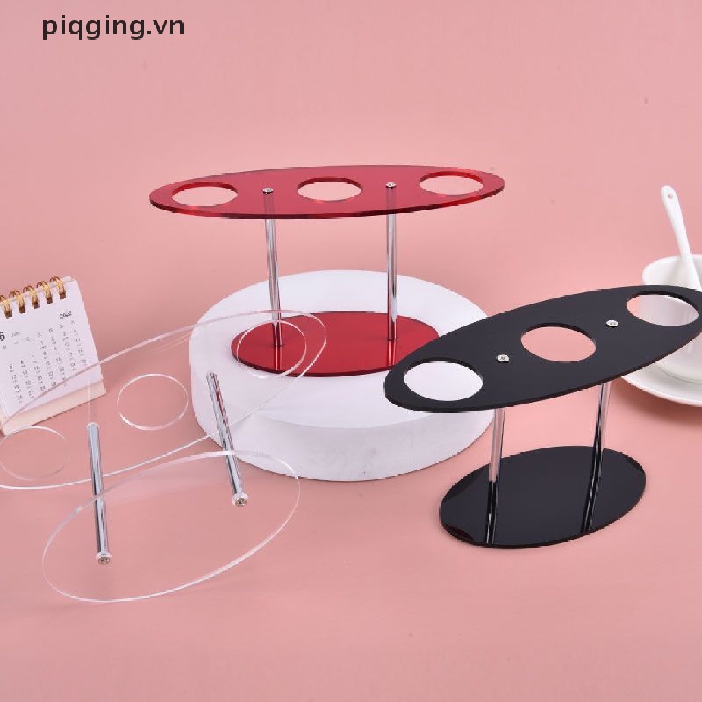 Khay Đựng Kem Ốc Quế 3 Lỗ Bằng Acrylic Trong Suốt Có Thể Tháo Rời Tiện Dụng DIY
