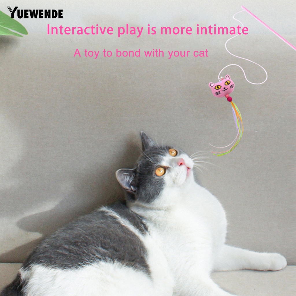 Yue.z Đồ Chơi Hình Dạng Tua Rua Thiết Kế Đáng Yêu Màu Macaron Cho Mèo Cưng