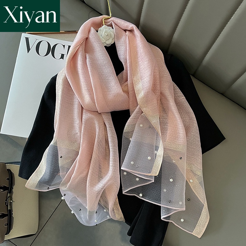 Khăn Choàng Lụa Dài Chống Nắng Thời Trang Cho Nữ
