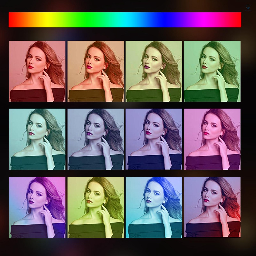 ANDOER Vòng Đèn LED 6-inch RGB 8W 3800K-6800K Độ Sáng Cao Có Thể Điều Chỉnh Độ Sáng Kèm Kẹp Giữ Điện Thoại