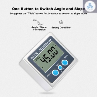 Multi-functional Digital Inclinometer Zinc Alloy Shell 360° Electronic Protractor Mini Digital Angle Gauge with Magnet