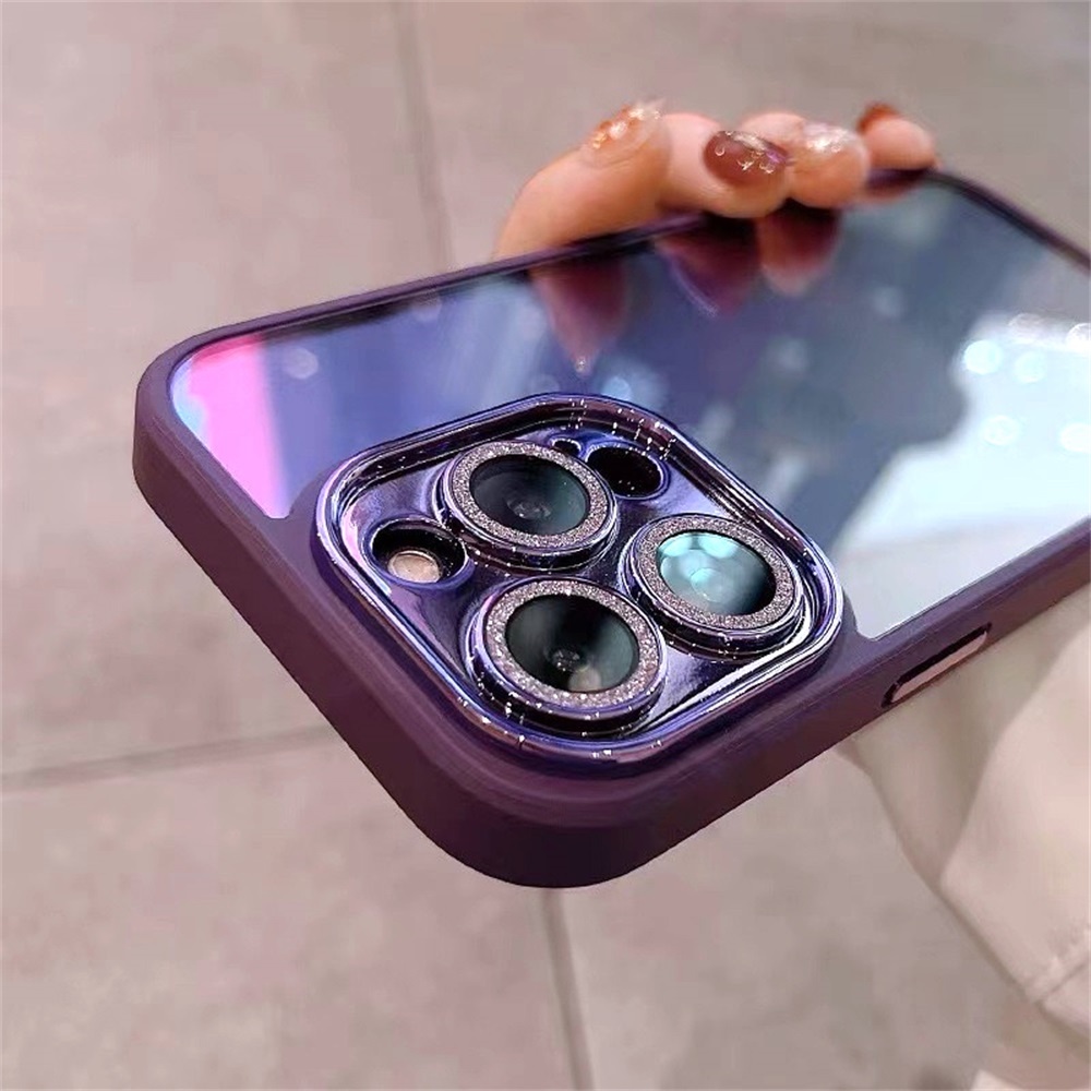 Ốp Điện Thoại TPU Dẻo Trong Suốt Viền Màu Sang Trọng Chống Trầy Cho IPhone 11 12 13 14 Pro Max