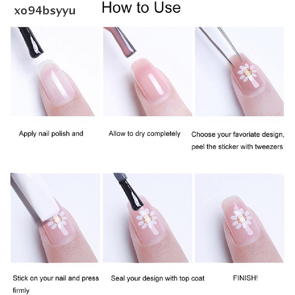 Miếng Dán Chuyển Nước Trang Trí Móng Tay Xo94Bsyu Họa Tiết Hoa Hướng Dương Xinh Xắn Cho Nữ VN