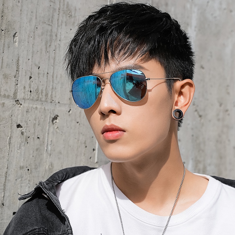 Kính Mát Phân Cực Chống Tia UV400 Gọng Kim Loại Cho Nam