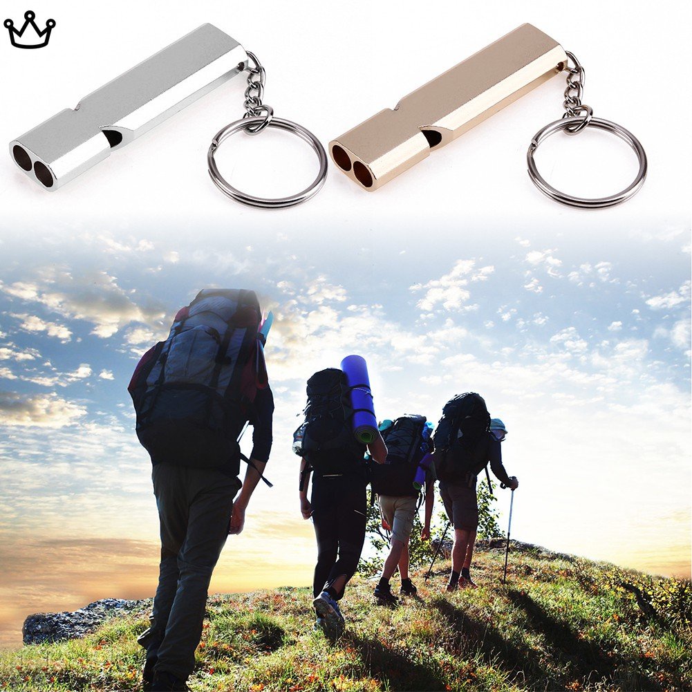 Còi Thổi Sinh Tồn Hai Đầu Kiêm Móc Khóa