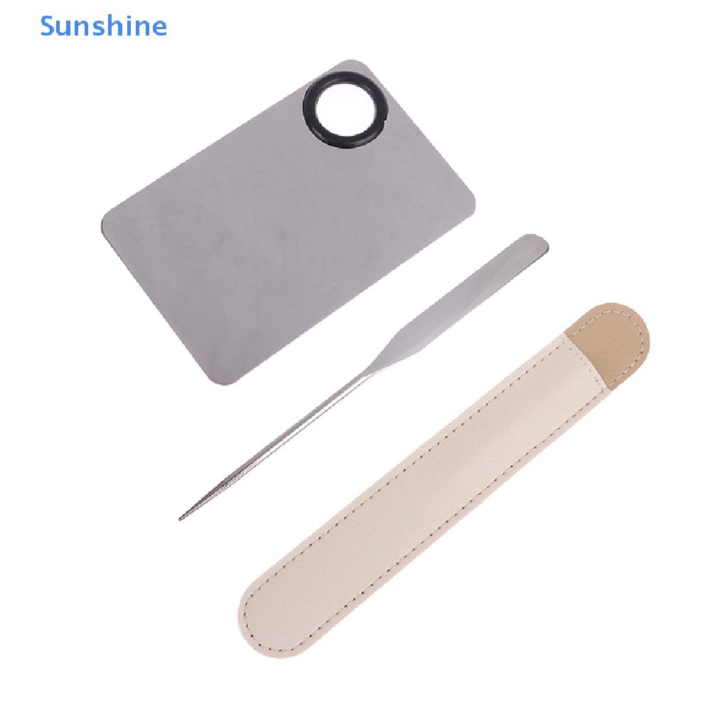 1 Set Dụng Cụ Tán Kem Nền Dạng Que Hai Đầu Bằng Thép Không Gỉ Tiện Dụng