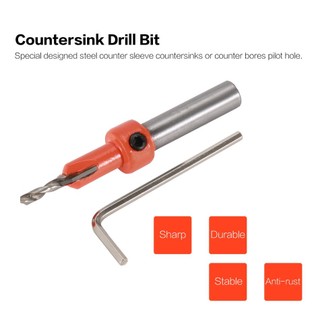 Alloy Drill Bits 3mm*8mm Rotary Tool Hole Countersink Woodworking Chamfering sunnyfun