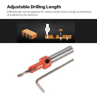 Alloy Drill Bits 3mm*8mm Rotary Tool Hole Countersink Woodworking Chamfering sunnyfun
