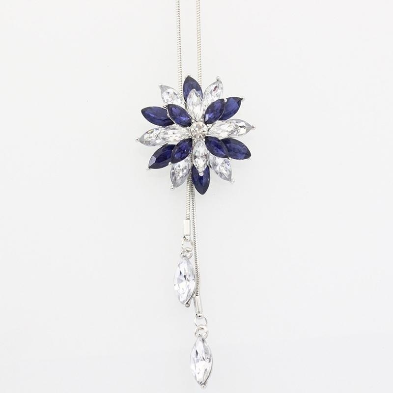 Vòng cổ MặT HìNh Hoa TuyếT ĐíNh Kim Cương Giả ThờI Trang Cho