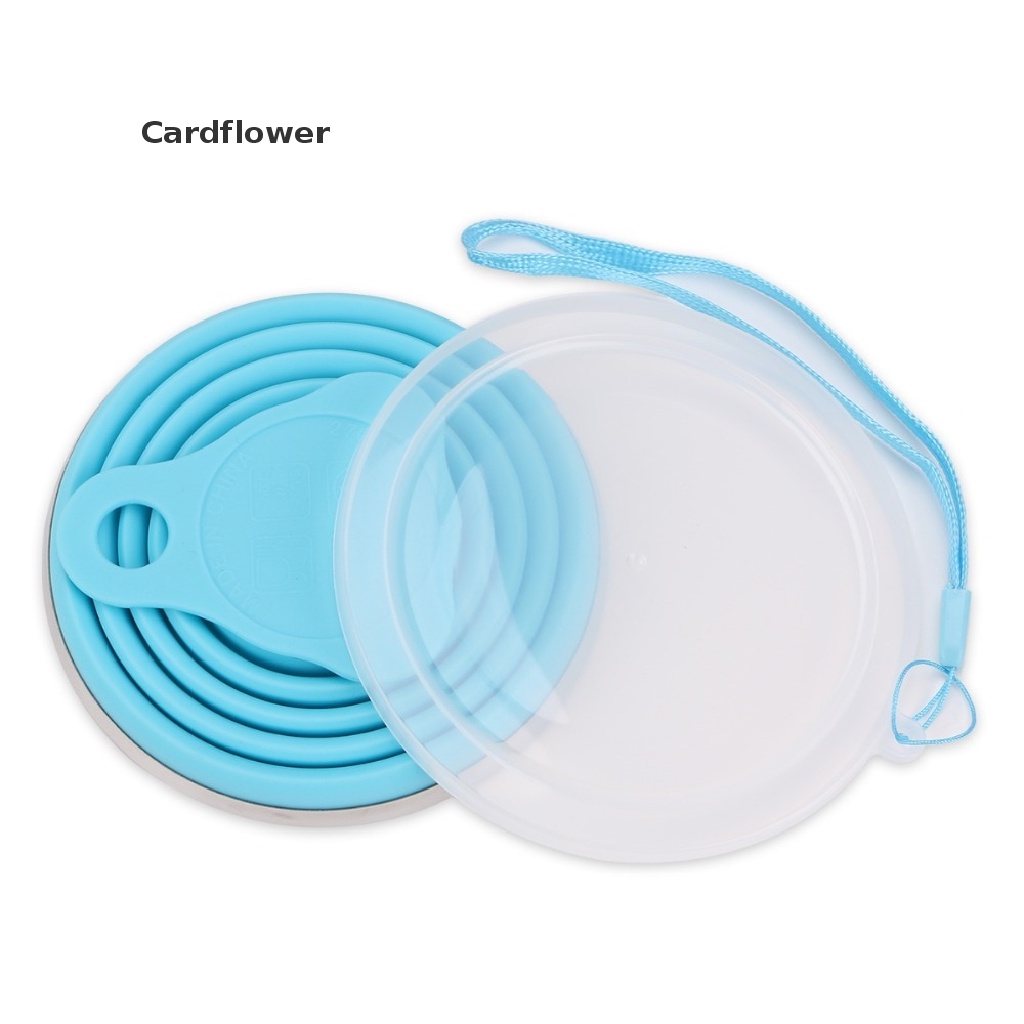 < Cardflower > Cốc Uống Nước Du Lịch Bằng Silicone Không BPA Gấp Lại Được 270ml