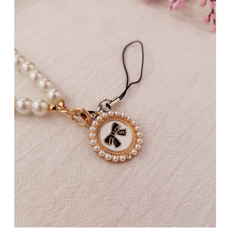 Ốp Điện Thoại Đính Ngọc Trai Có Dây Đeo Tay Thời Trang Dành Cho Nữ