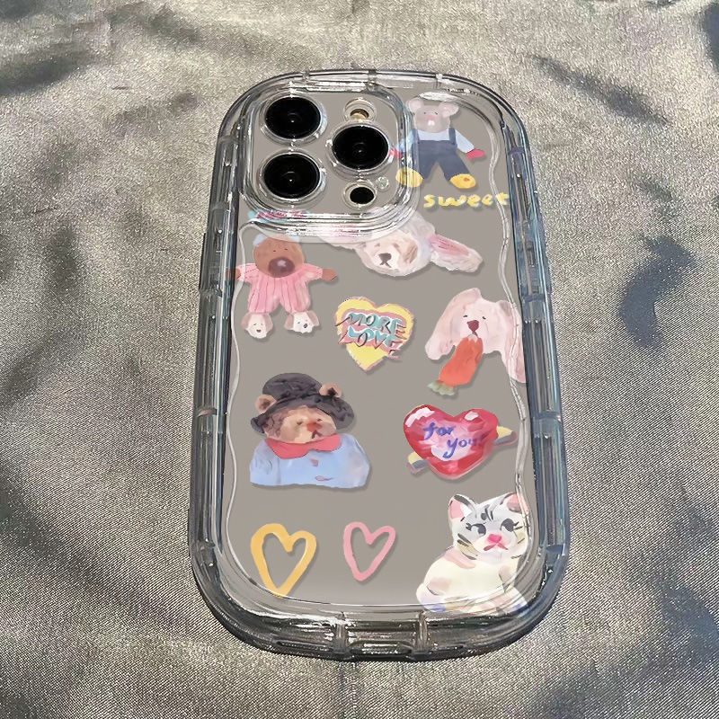 ✅Ốp Điện Thoại Mềm Trong Suốt Chống Sốc In Hình Động Vật Cho Iphone 13Promax Xr 11 / 7 / 8p 1412Xs