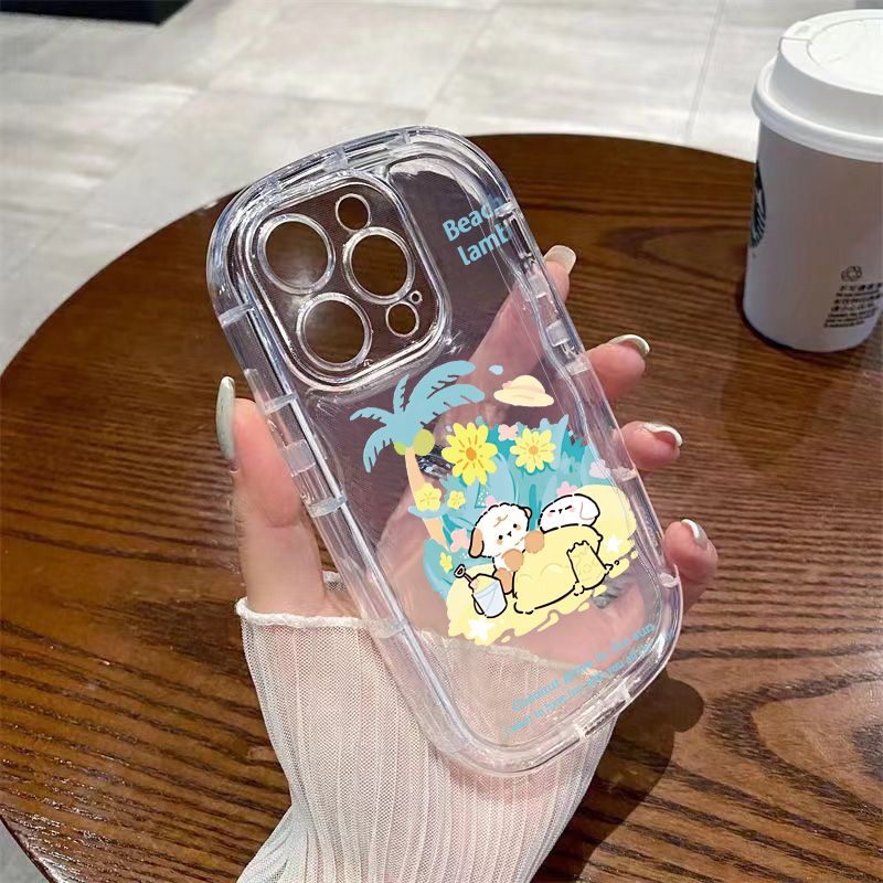 ✅Ốp Điện Thoại Dẻo Trong Suốt Họa Tiết Bãi Biển / Chú Chó Chống Sốc Cho Iphone12 Xr148P 11 / 7promax / Apple / xs 13 J8Y