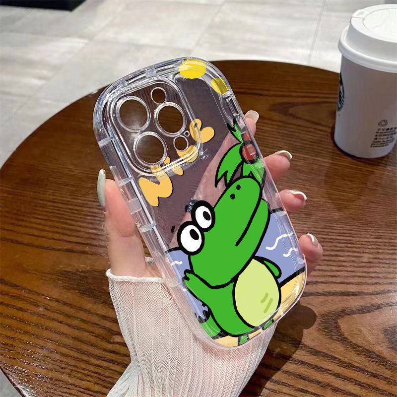 ✅Ốp Điện Thoại Mềm Trong Suốt Chống Sốc In Hình Cá Sấu Cho iPhone14 xr / xs 13 / 7 8p12promax11