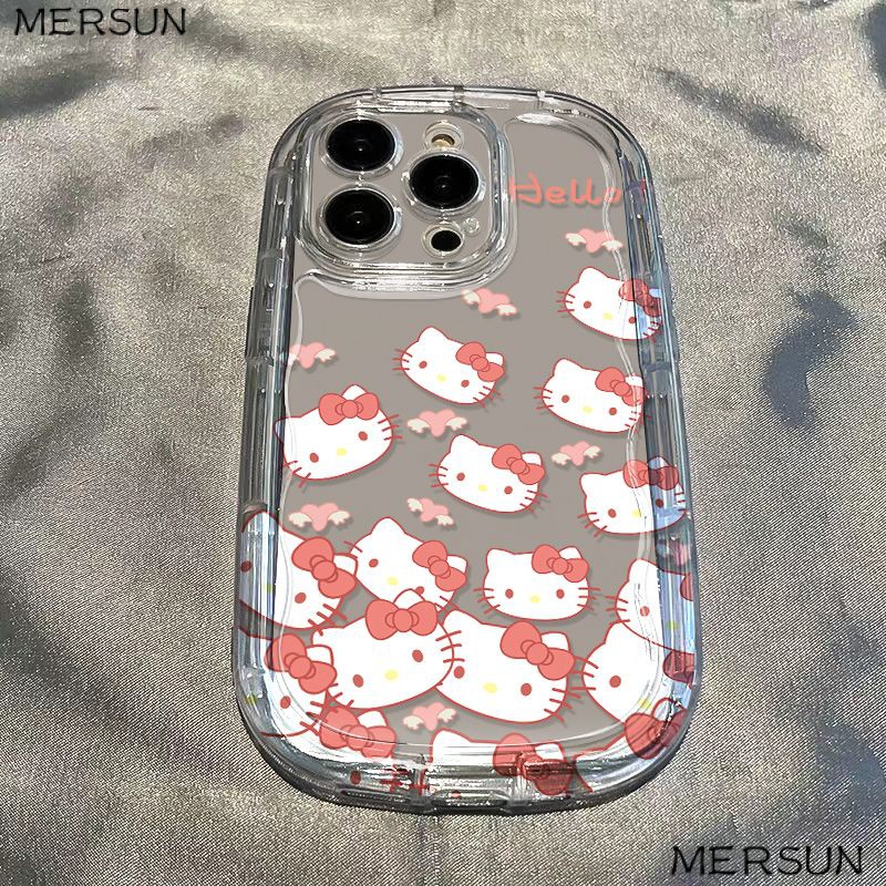 ✅Ốp Điện Thoại Mềm Trong Suốt Chống Sốc In Hình Mèo Hello Kitty Cho Iphone Xs xs11 promax 8P 14 13 Xr / 127