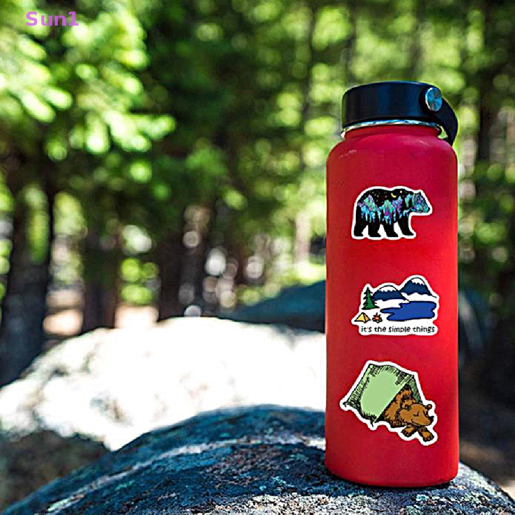 Set 50 Miếng Dán PVC Họa Tiết Graffiti Trang Trí Đàn Guitar / Cắm Trại Ngoài Trời