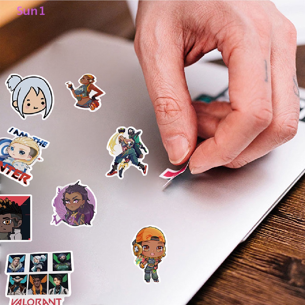 Set 50 Sticker Dán Trang Trí Đàn Guitar / Laptop / Ván Trượt DIY Bằng Chất Liệu PVC