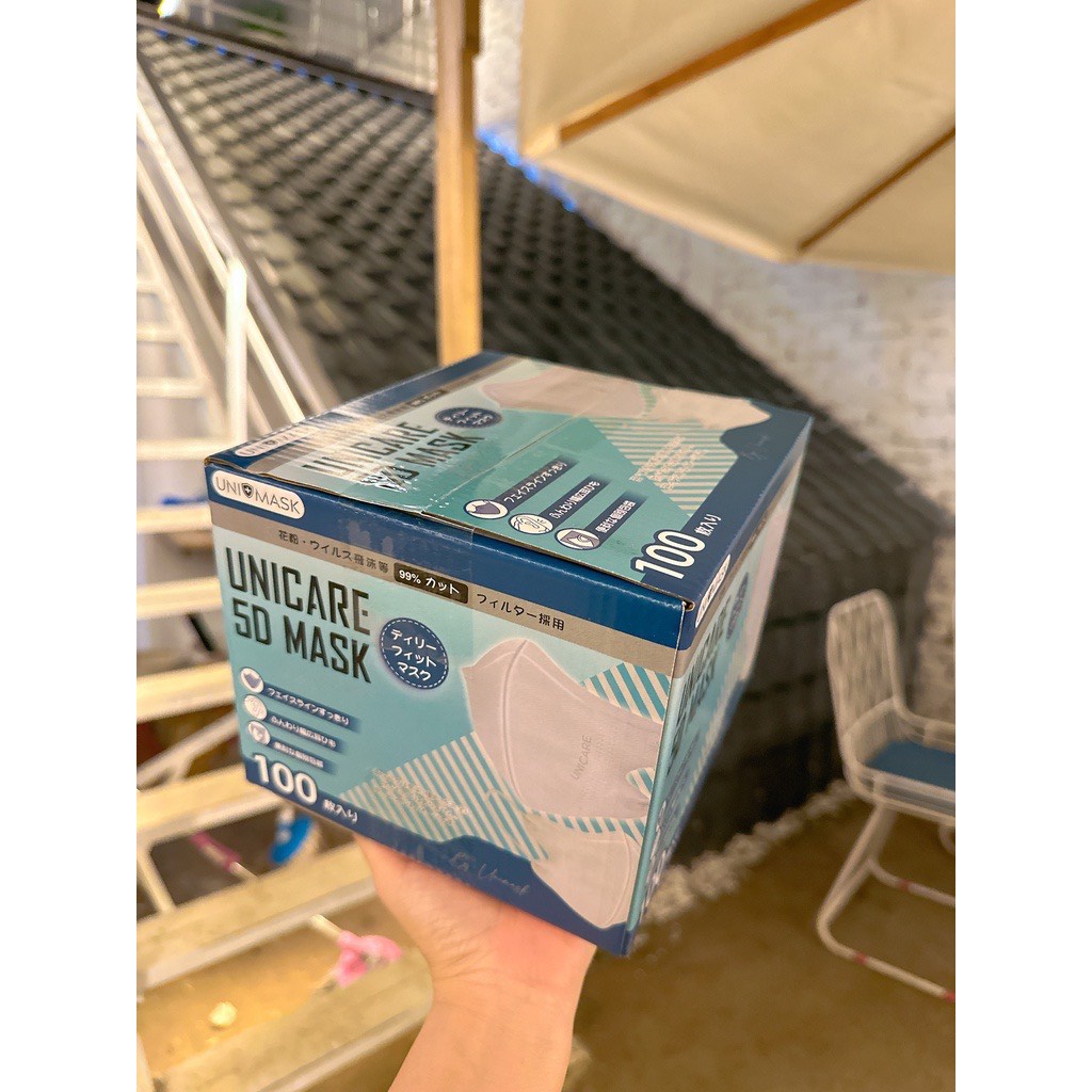 Freeship - Thùng 50 chiếc khẩu trang 5D UNIMASK ôm mặt