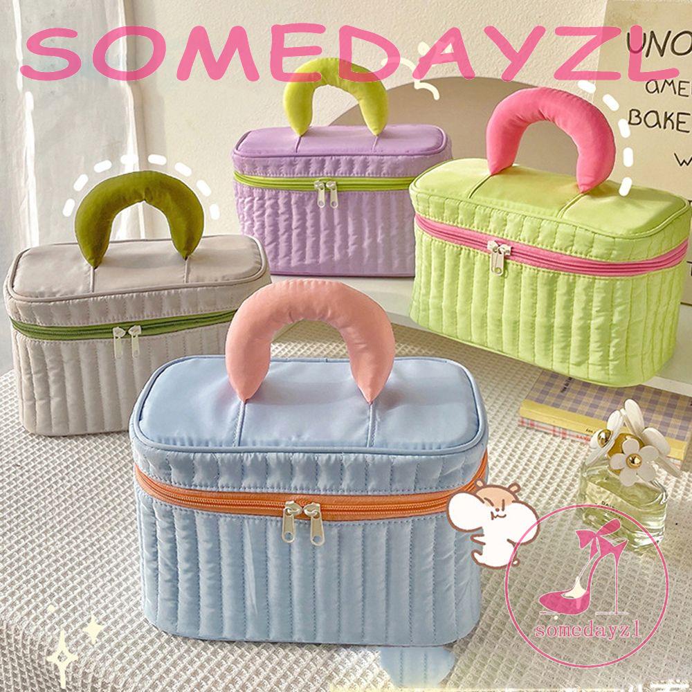 Túi Đựng Mỹ Phẩm Cỡ Lớn Bằng Nylon Màu Tương Phản Thời Trang Cho Nam Và Nữ