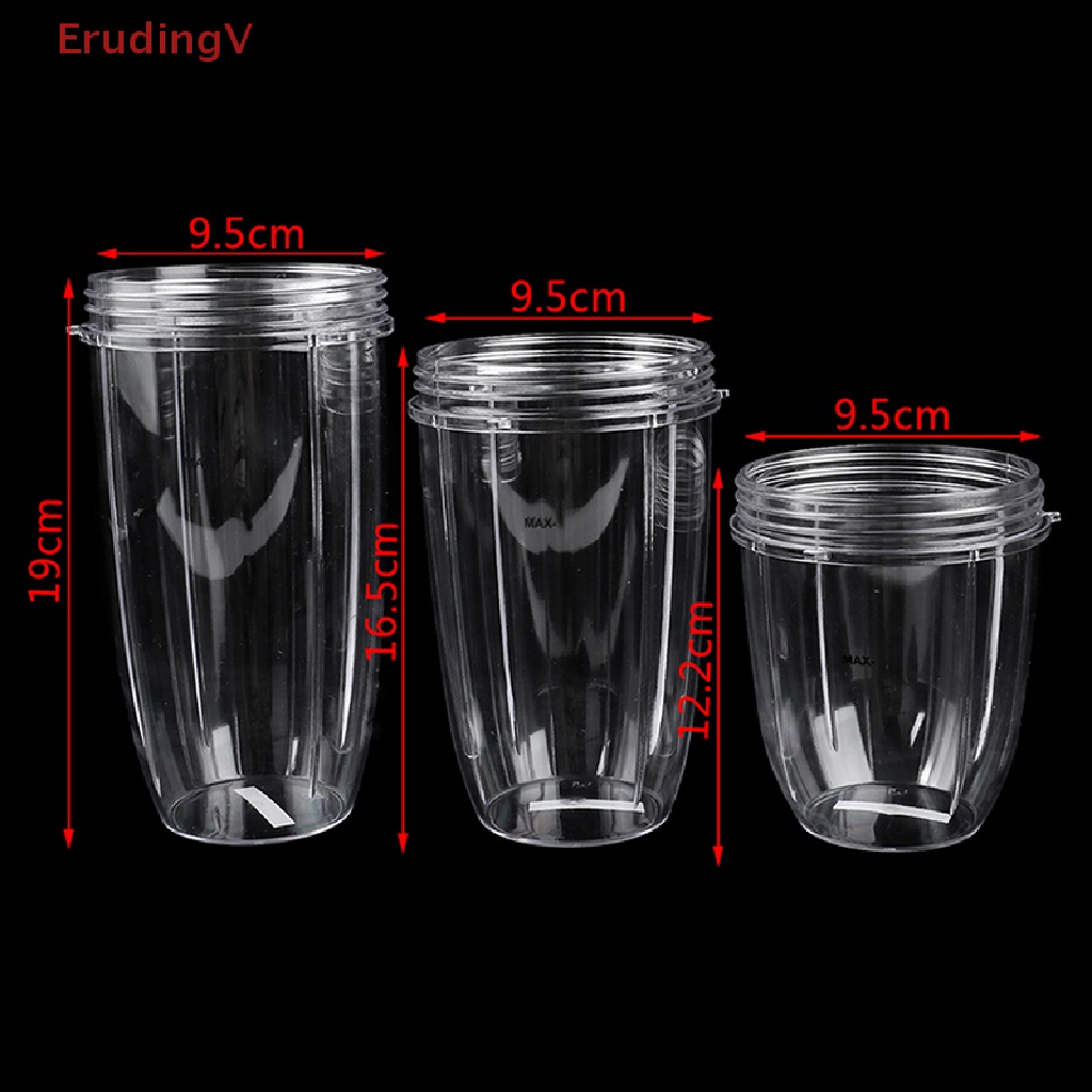 Cốc Ép Nước Trong Suốt Thay Thế Cho Máy Xay Sinh Tố NutriBullet Nutri 18 / 24 / 32OZ