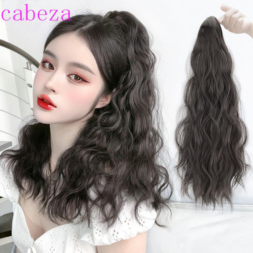 Tóc Giả Màu Đen Gợn Sóng Tự Nhiên Bằng Sợi Tổng Hợp Chịu Nhiệt