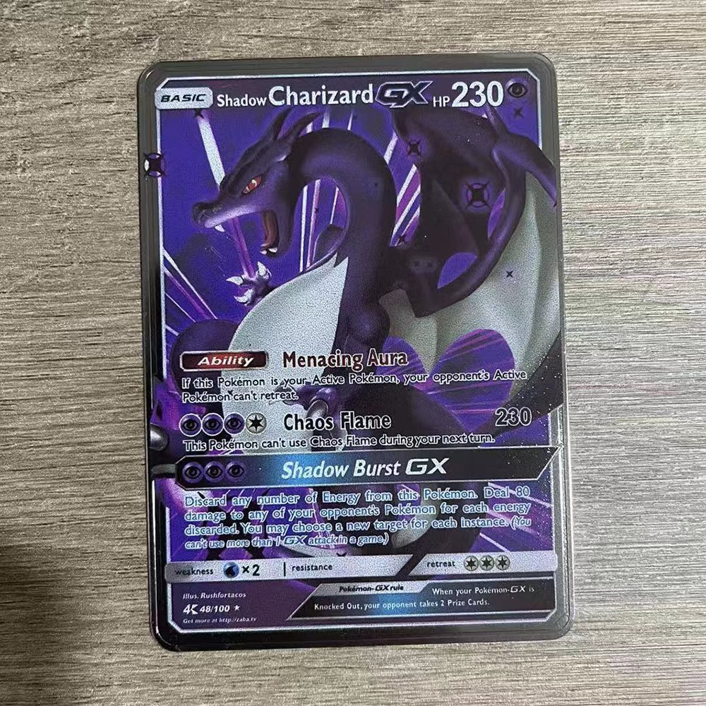 Bộ Thẻ Bài Trò Chơi Pokemon Bằng Kim Loại Sắt Màu Cầu Vồng XMKW