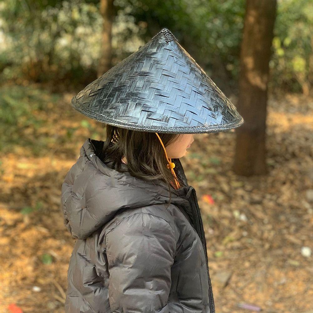 Mũ Tai Bèo Chống Nắng Hóa Trang Ninja Phong Cách Punk Nhật Bản Cổ Điển Bằng Mây Tre Dành Cho Bạn Nữ