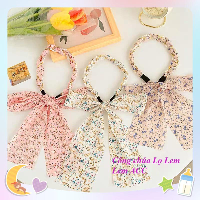 Bờm tóc cho bé gái, băng đô tóc tết đá điệu đà xinh xắn cho bé  L030