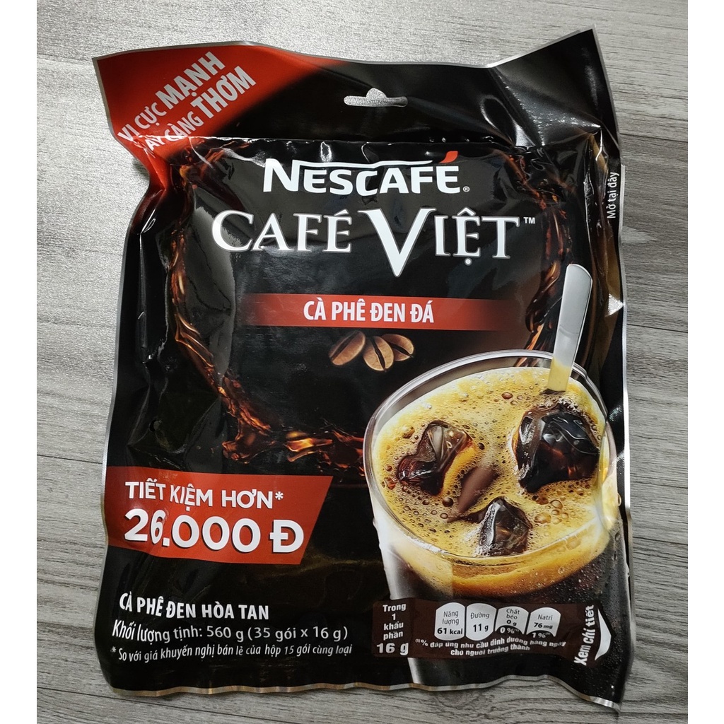 Cà phê Việt đen đá - Nescafe Việt bịch  Date New 2023