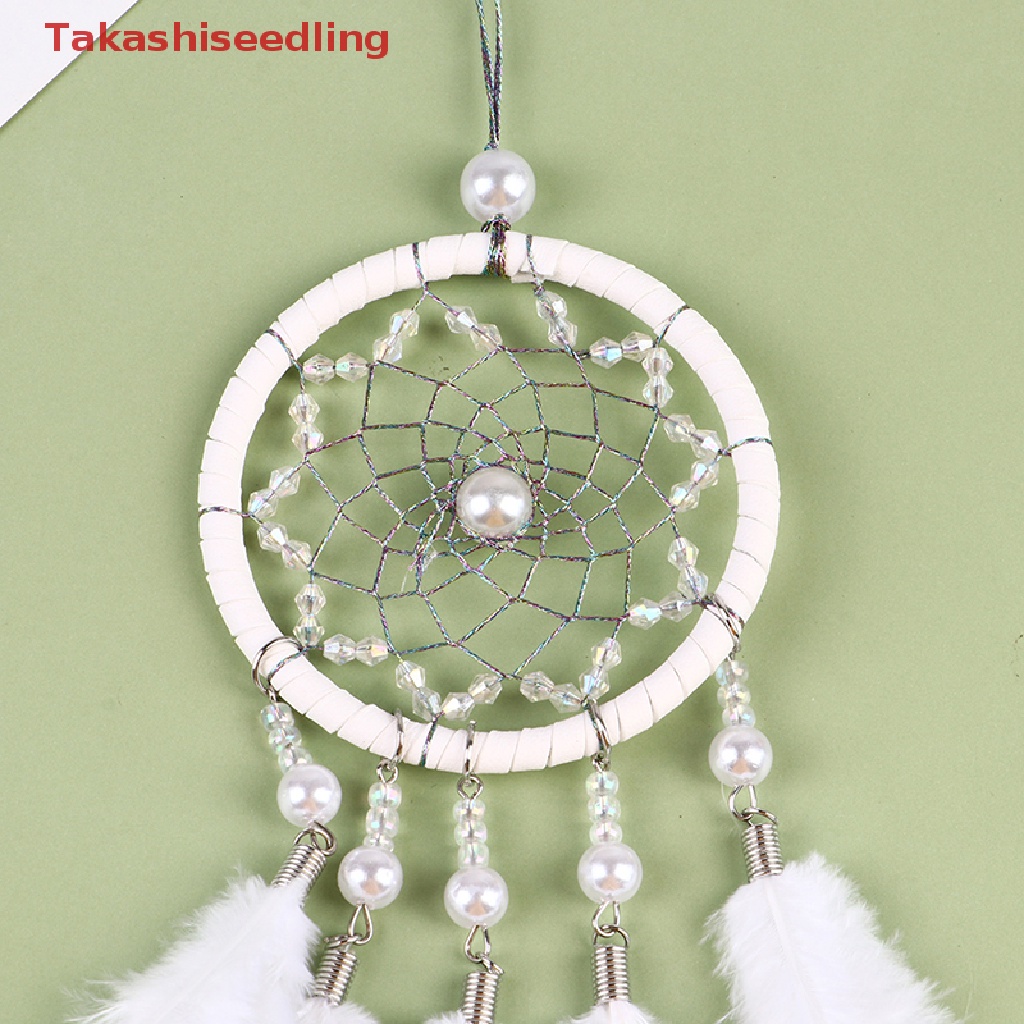 Dreamcatcher Đính Lông Vũ Treo Trang Trí Nội Thất Xe Hơi