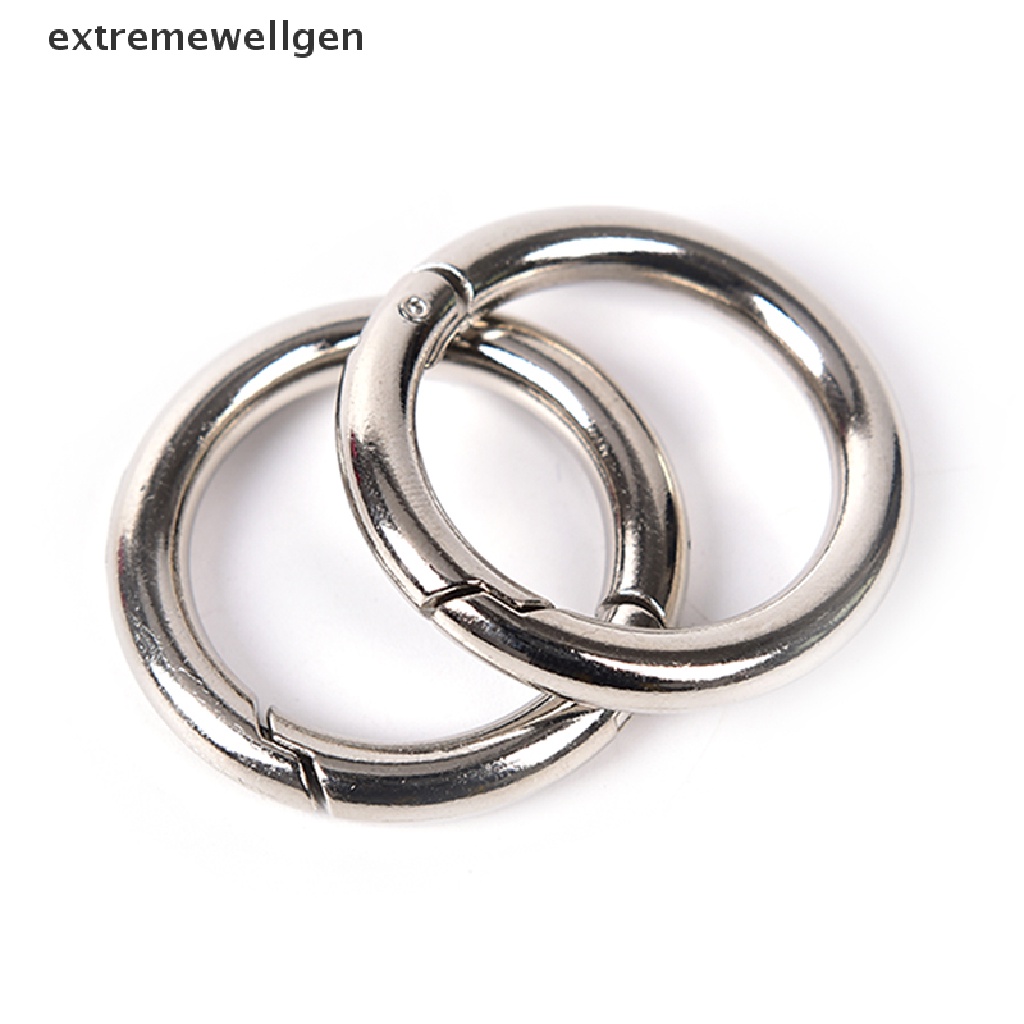 Bộ 5 Móc Khóa Tròn Bằng Kim Loại 35mm LLF