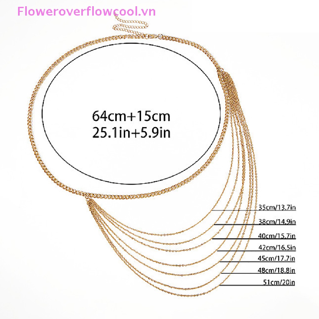 Thắt Lưng Dây Xích Nhiều Lớp Phong Cách Hiphop Thời Trang Cho Nữ