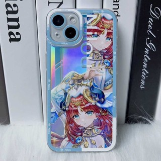Genshin impact Nilou Ốp Điện Thoại Mềm Trong Suốt Màu Laser Cho iPhone 14 13 12 11 pro promax x xs xsmax xr 7 8 plus