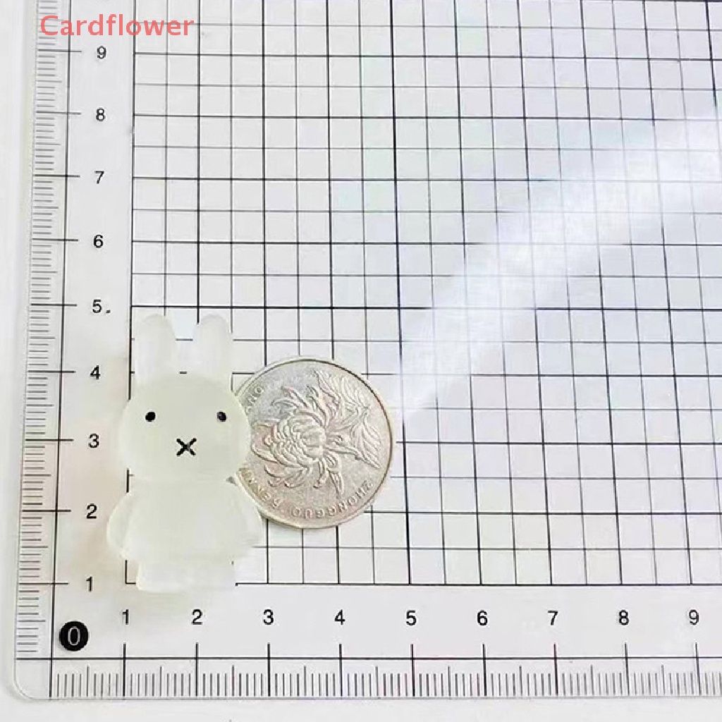 &lt; Cardflower &gt; Móc Khóa Ba Chiều Bằng Nhựa resin Hình Thỏ Dễ Thương DIY Mới