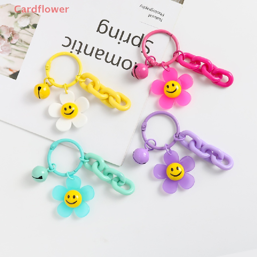 1 Móc Khóa Hình Hoa Hướng Dương Cười Nhiều Màu Sắc Dễ Thương