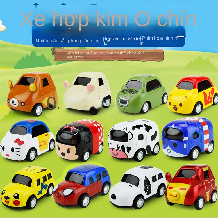 Mô Hình Xe Hơi Hoạt Hình Mini Bằng Hợp Kim Dành Cho Bé