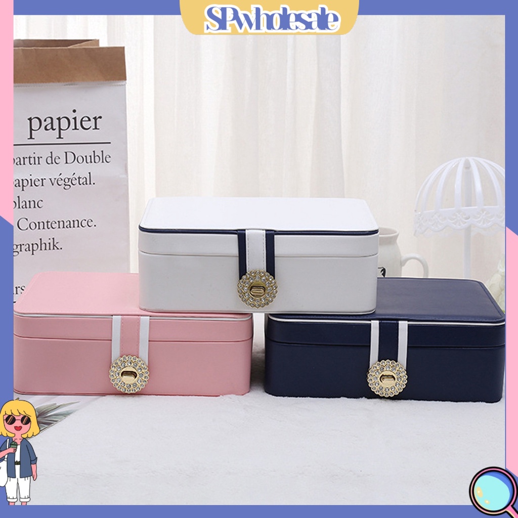 <SPwholesale> Hộp Trưng Bày Nhẫn / Vòng cổ Nhiều Ngăn Có Thể Tháo Rời Thời Trang Cho Nữ