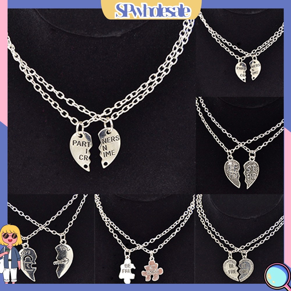 <SPwholesale> Bộ 2 Vòng cổ Mặt Hình Trái Tim Thời Trang Cho Cặp Đôi