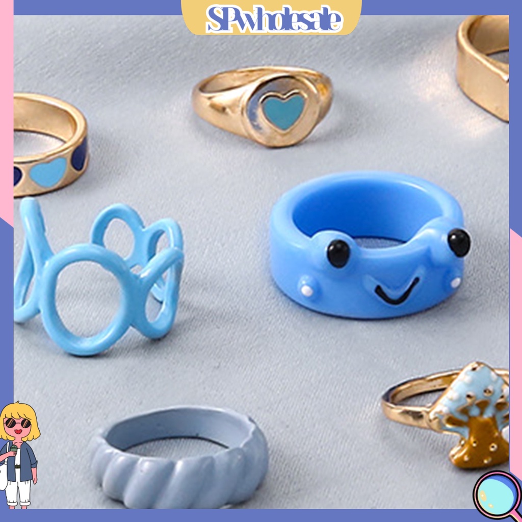 <SPwholesale> Bộ 12 Nhẫn Mở Bằng Hợp Kim Nhẹ Đa Năng Trang Trí Tiệc Tùng